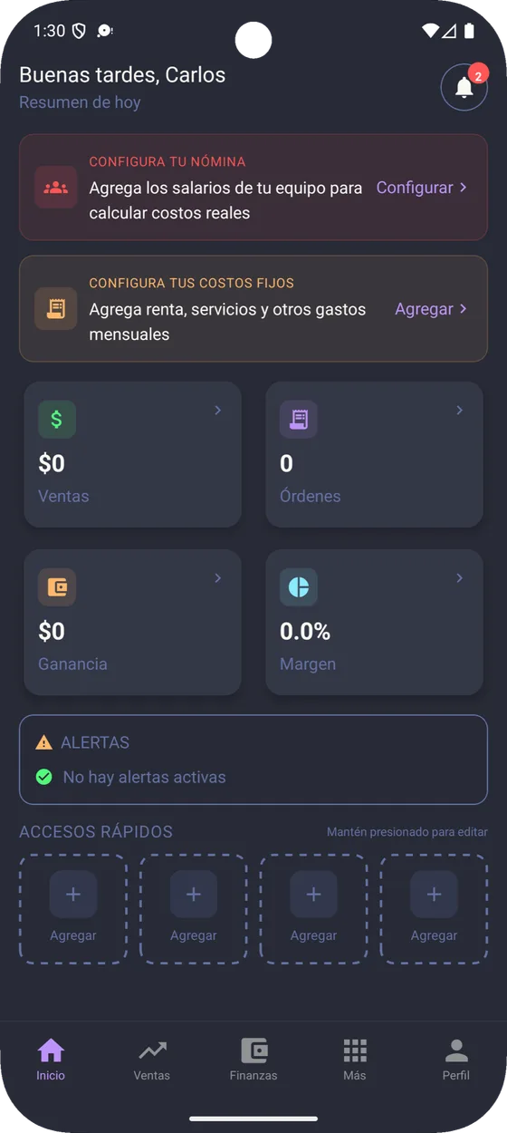 Pantalla de inicio de Ambulante Bravo